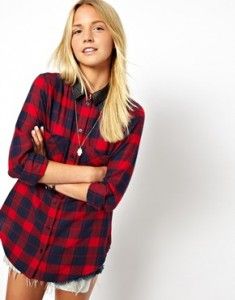Camisa cuadros Asos mujer