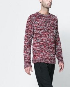 ROJO ZARA HOMBRE